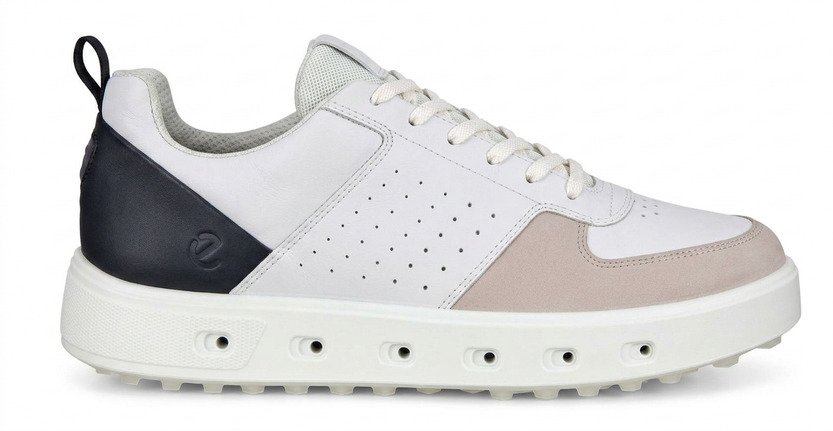 Ecco Street 720 heren golfschoenen, wit/zwart/gravel