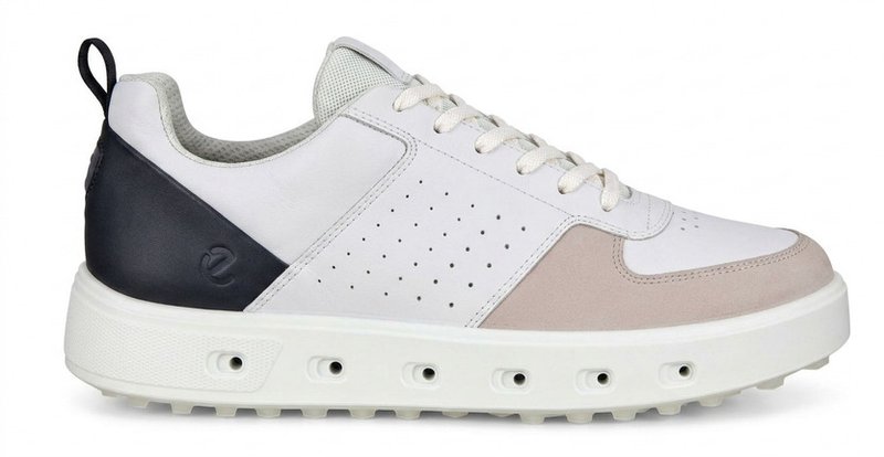 Ecco Street 720 heren golfschoenen, wit/zwart/gravel