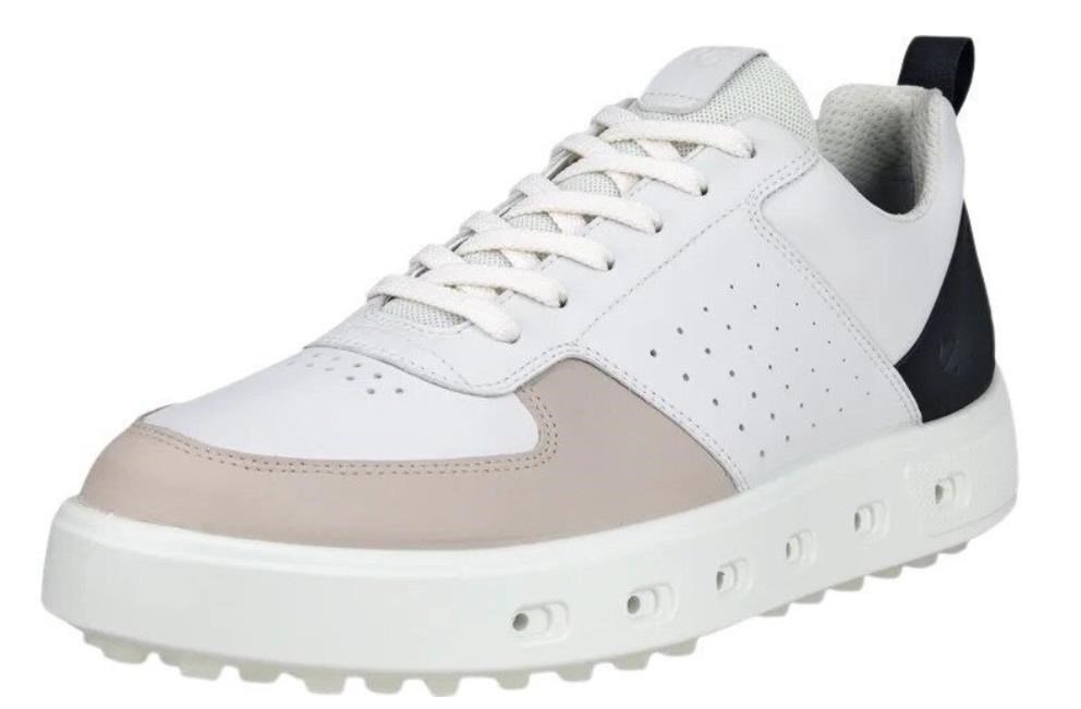 Ecco Street 720 heren golfschoenen, wit/zwart/gravel