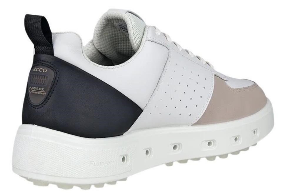 Ecco Street 720 heren golfschoenen, wit/zwart/gravel