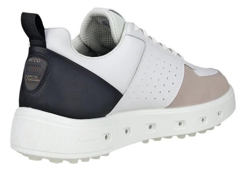 Ecco Street 720 heren golfschoenen, wit/zwart/gravel