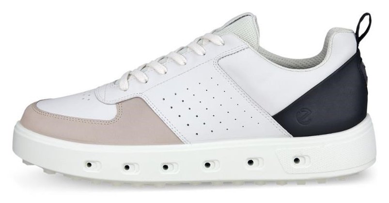 Ecco Street 720 heren golfschoenen, wit/zwart/gravel