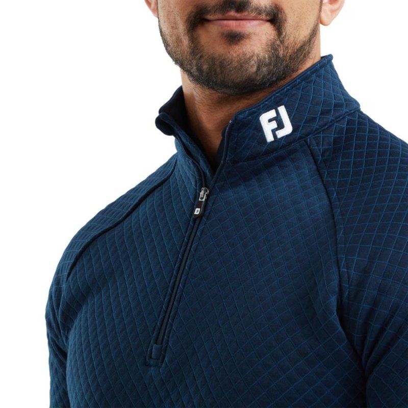 FootJoy Jacquard Thermal Chill-Out heren pullover, navy