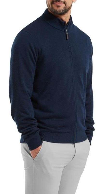 FootJoy Full-Zip Lined heren pullover, navy
