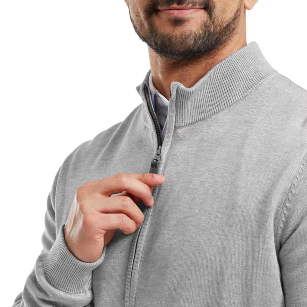 FootJoy Drirelease Full-Zip Lined heren sweater, grijs