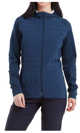 FootJoy ThermoSeries Hybrid dames hoodie, floral tonal navy