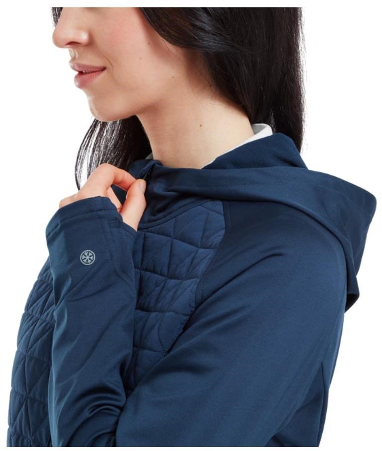 FootJoy ThermoSeries Hybrid dames hoodie, floral tonal navy