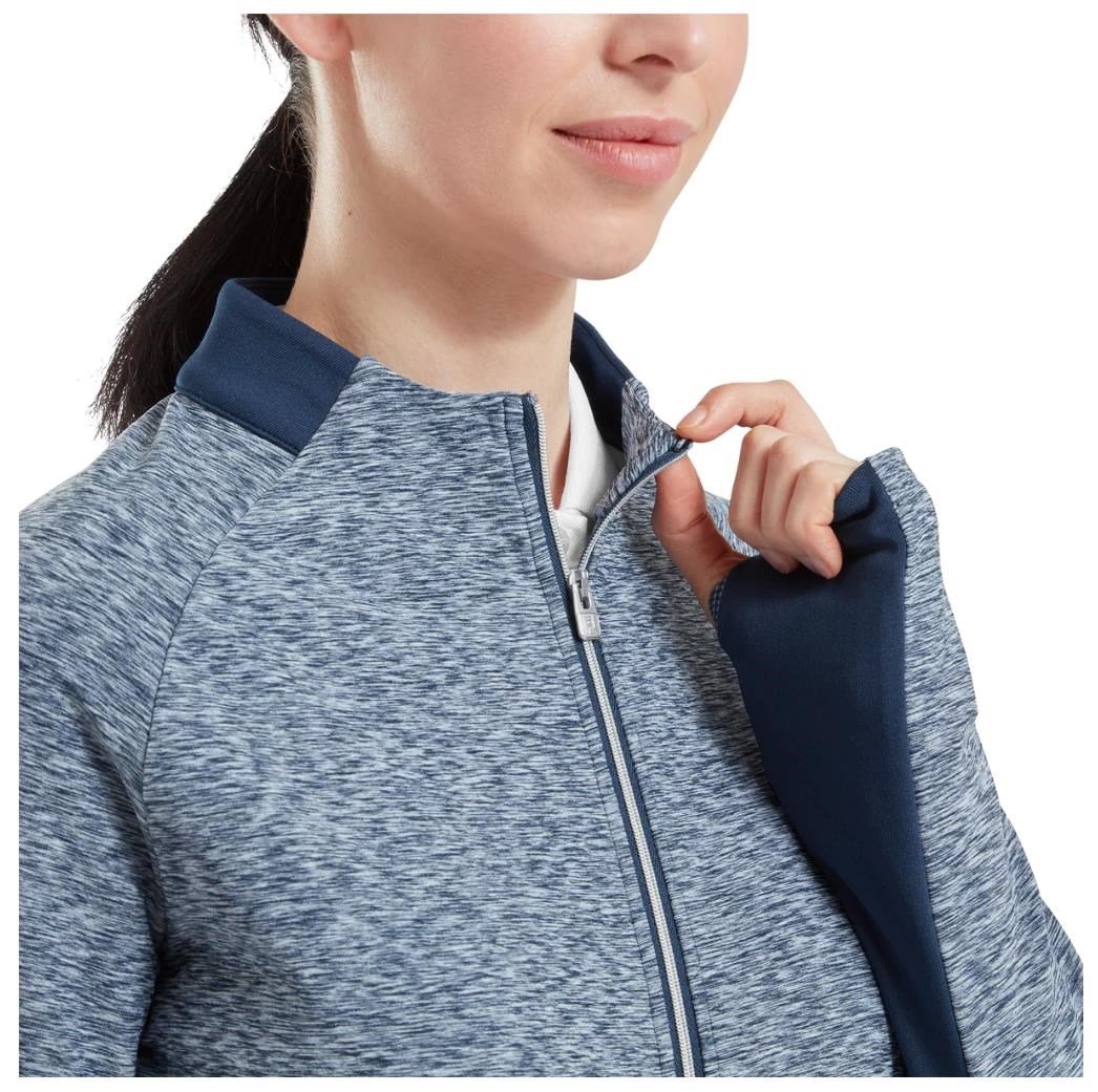 FootJoy Full-Zip Space Dye Thermal Midlayer dames sweatshirt, navy