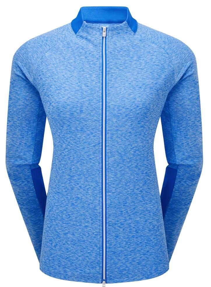 FootJoy Full-Zip Space Dye Thermal Midlayer dames sweater, blauw/aqua