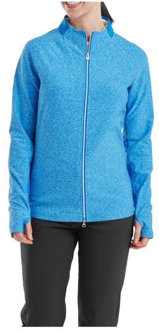 FootJoy Full-Zip Space Dye Thermal Midlayer dames sweater, blauw/aqua