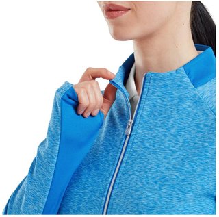 FootJoy Full-Zip Space Dye Thermal Midlayer dames sweater, blauw/aqua