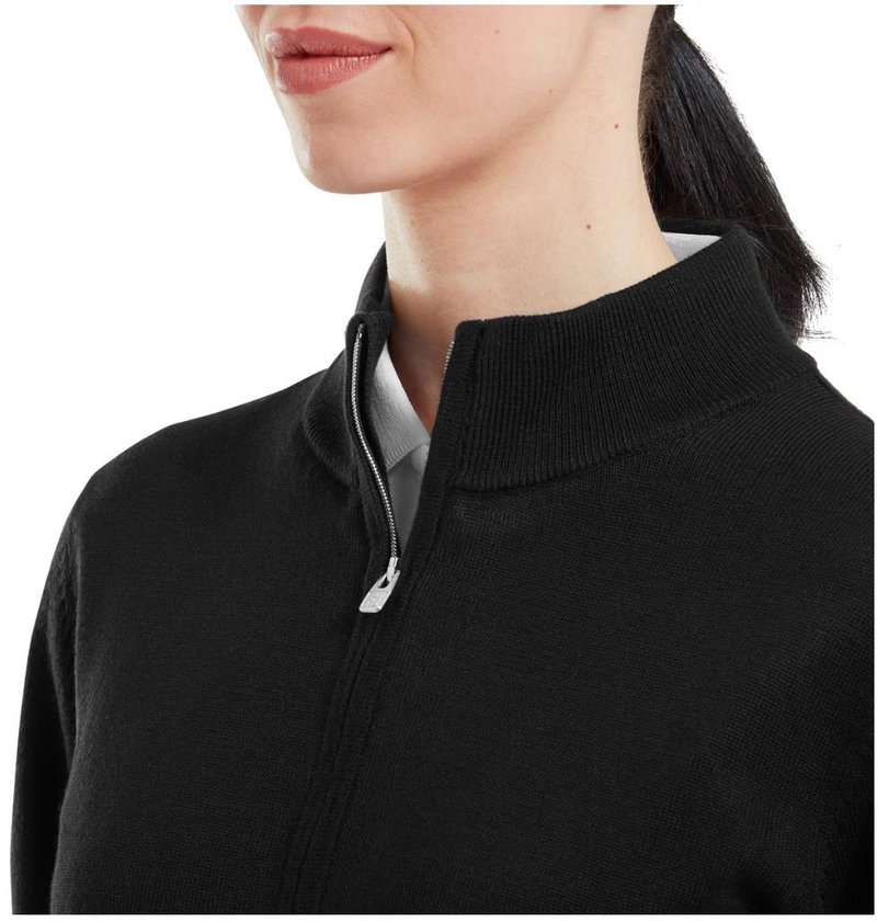 FootJoy Drirelease Full-Zip Lined dames sweater, zwart