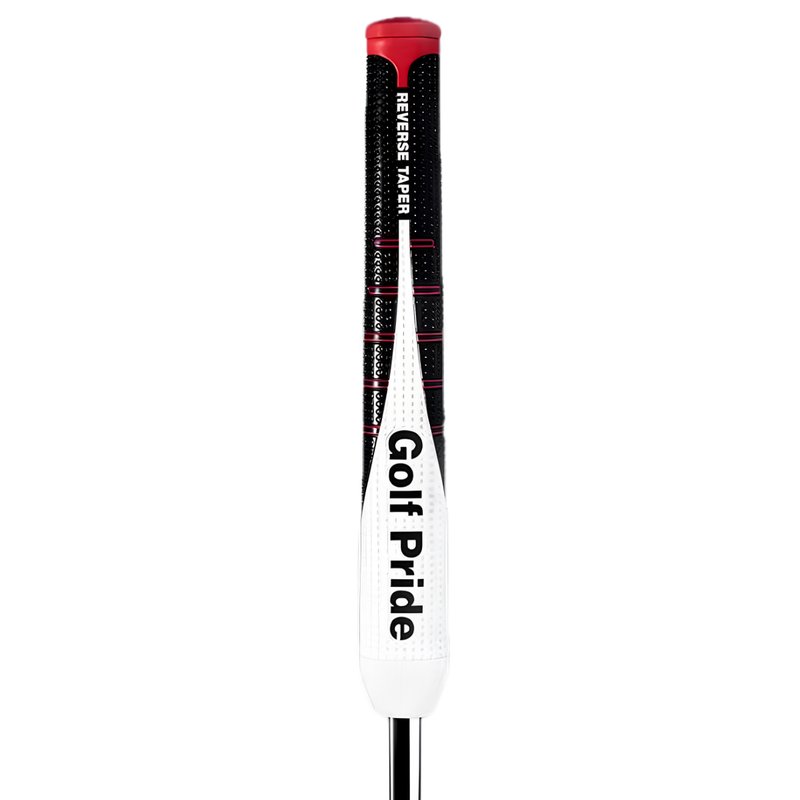 Golf Pride Reverse Taper Flat Medium putter grip, rode cap