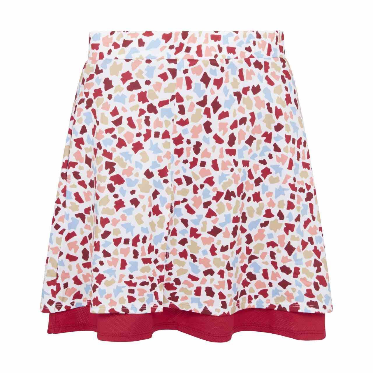 Callaway 17" Mosaic Print Flounce dames skort, brilliant white