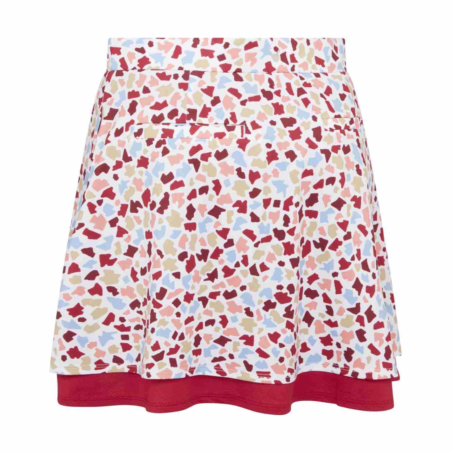 Callaway 17" Mosaic Print Flounce dames skort, brilliant white