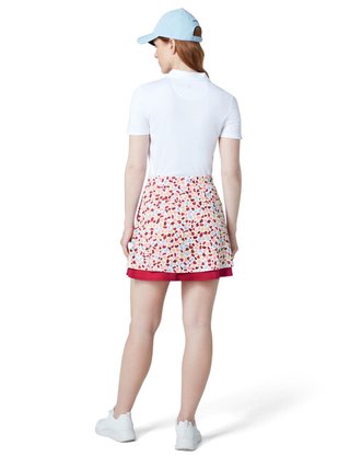 Callaway 17" Mosaic Print Flounce dames skort, brilliant white