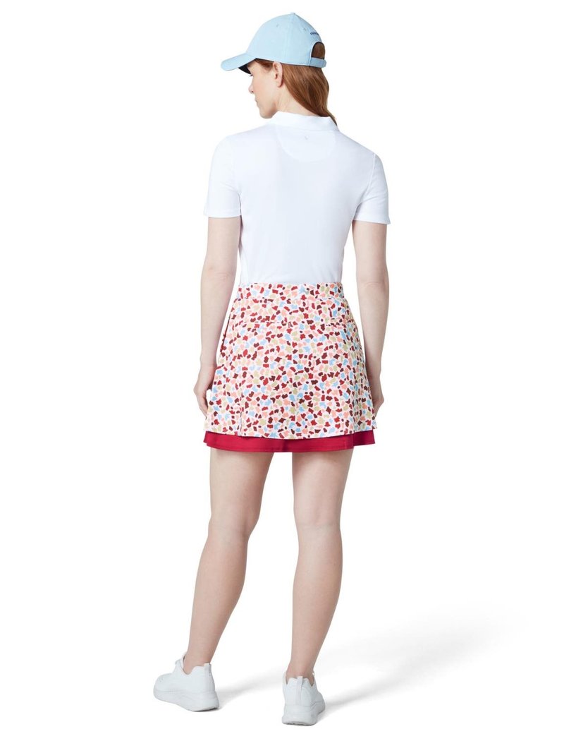 Callaway 17" Mosaic Print Flounce dames skort, brilliant white