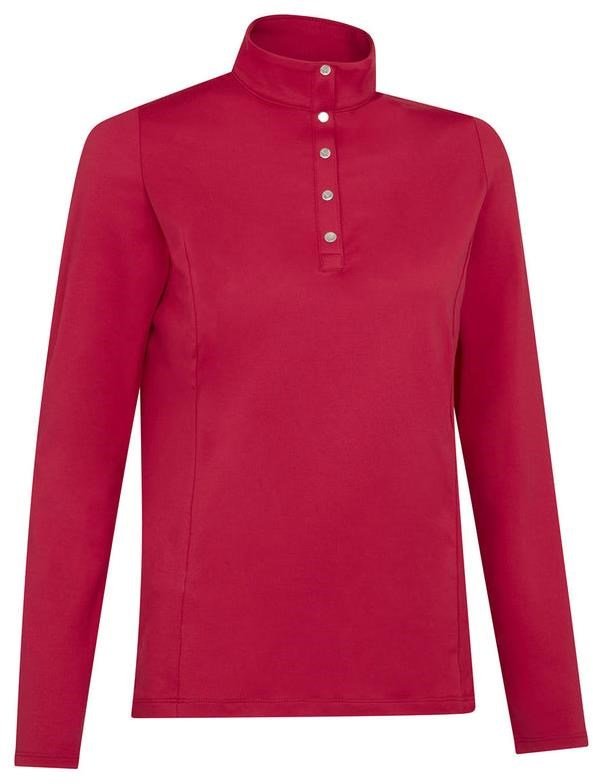 Callaway Thermal Longsleeve Fleece Back dames polo, persian red