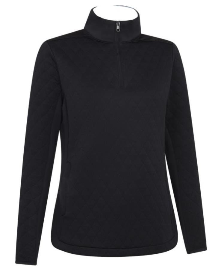 Callaway Quilted Fleece 1/4Zip dames sweatshirt, caviar