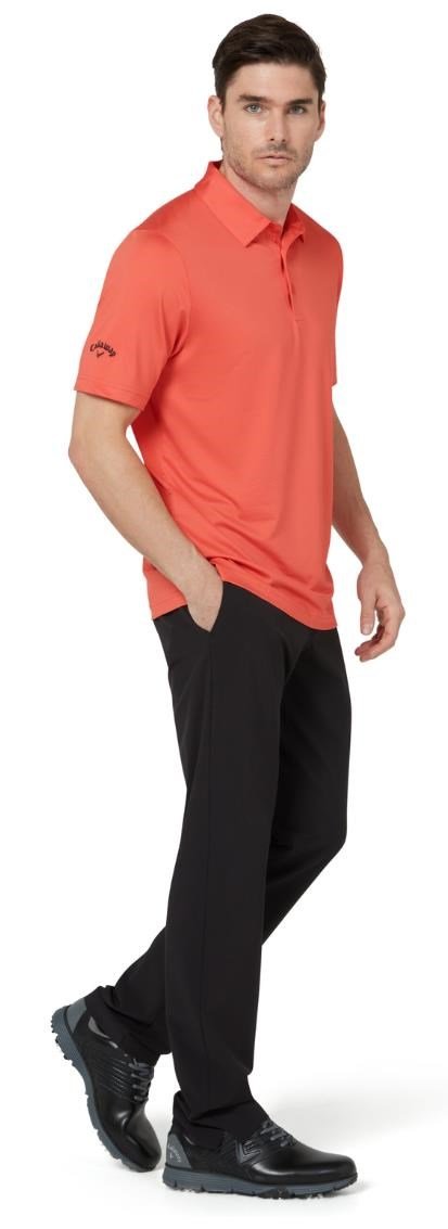 Callaway Swing Tech Tour Fit Solid heren polo, spiced coral