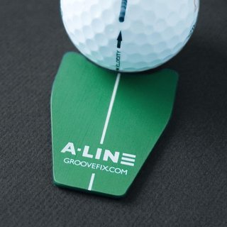 GrooveFix A-Line Ball Marker and Putting Alignment Aid, groen