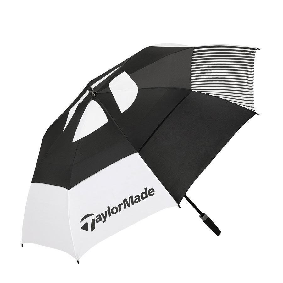 TaylorMade 64" Tour Double Canopy paraplu, zwart/wit