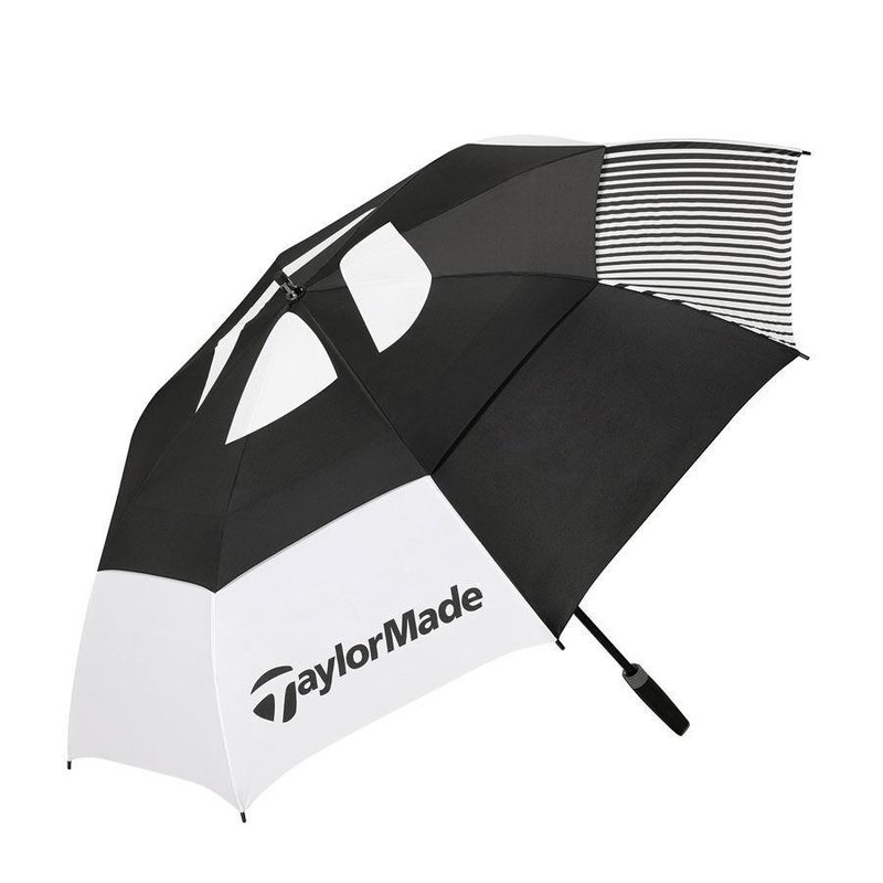 TaylorMade 64" Tour Double Canopy paraplu, zwart/wit