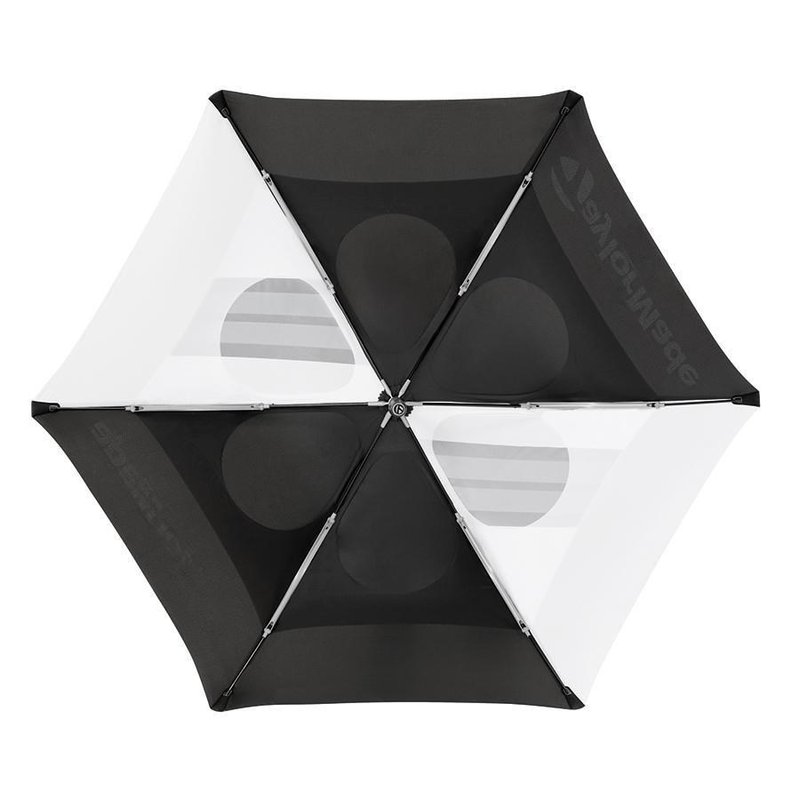 TaylorMade 68" Tour Double Canopy paraplu, zwart/wit