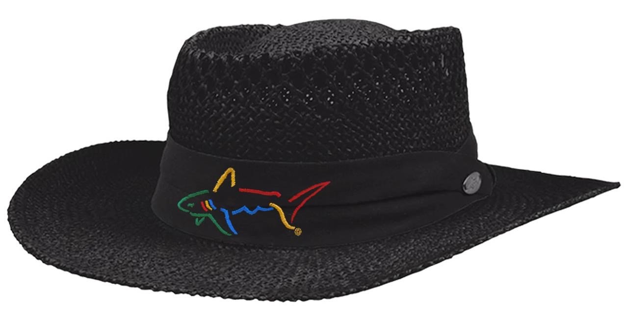 Greg Norman Signature Straw Hat, zwart