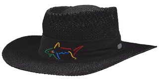Greg Norman Signature Straw Hat, zwart