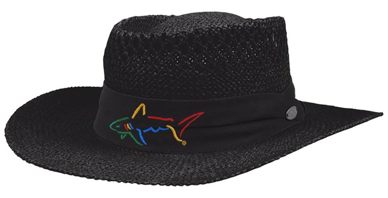 Greg Norman Signature Straw Hat, zwart