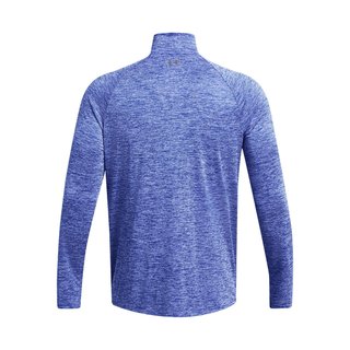 Under Armour Tech 2.0 1/2 Zip heren longsleeve shirt, royal white
