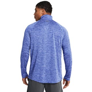 Under Armour Tech 2.0 1/2 Zip heren longsleeve shirt, royal white