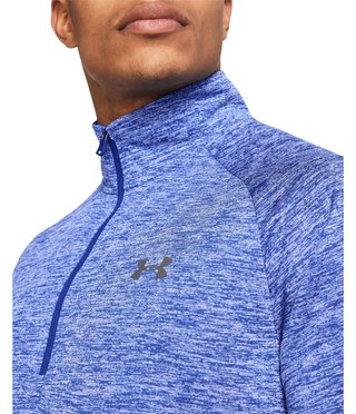 Under Armour Tech 2.0 1/2 Zip heren longsleeve shirt, royal white