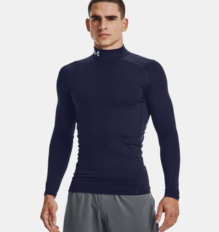 Under Armour ColdGear® Compression Mock heren top, blauw