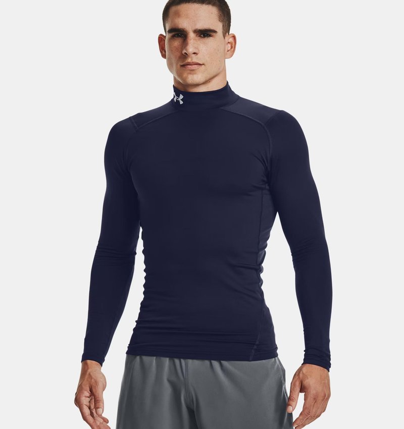 Under Armour ColdGear® Compression Mock heren top, blauw