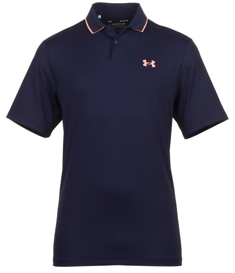 Under Armour Iso-Chill heren polo, midnight navy/flare orange
