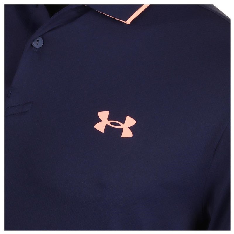 Under Armour Iso-Chill heren polo, midnight navy/flare orange