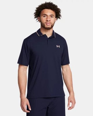 Under Armour Iso-Chill heren polo, midnight navy/flare orange