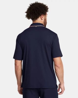 Under Armour Iso-Chill heren polo, midnight navy/flare orange