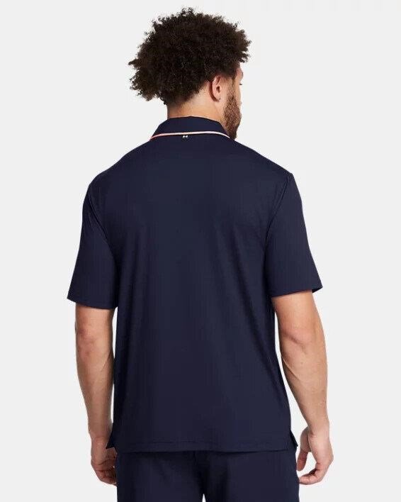 Under Armour Iso-Chill heren polo, midnight navy/flare orange
