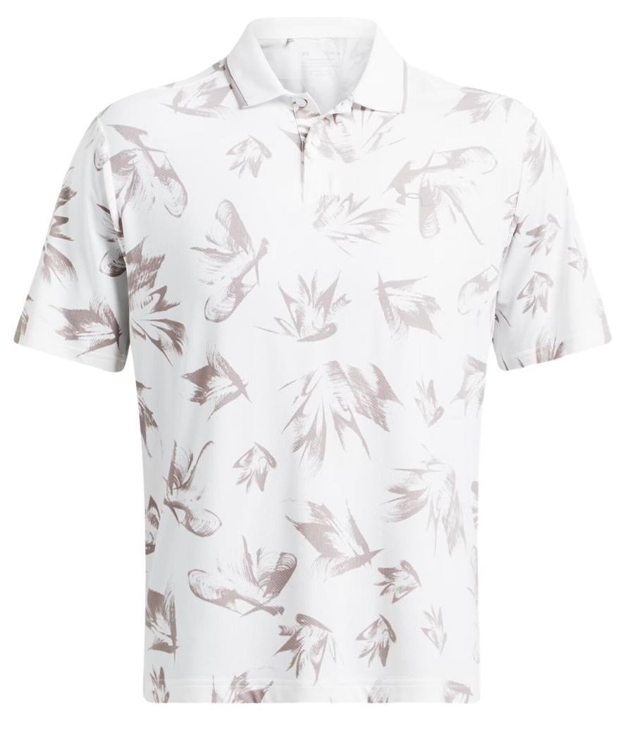 Under Armour Iso-Chill Edge heren polo, white/tetra gray