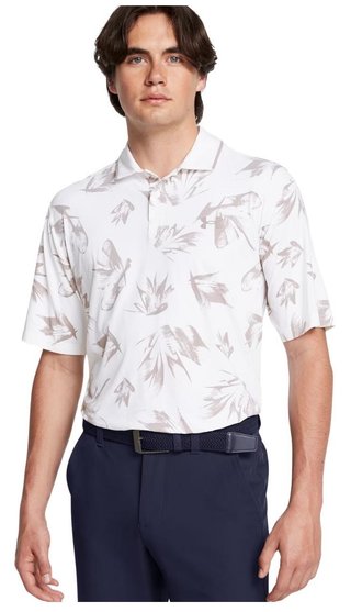 Under Armour Iso-Chill Edge heren polo, white/tetra gray