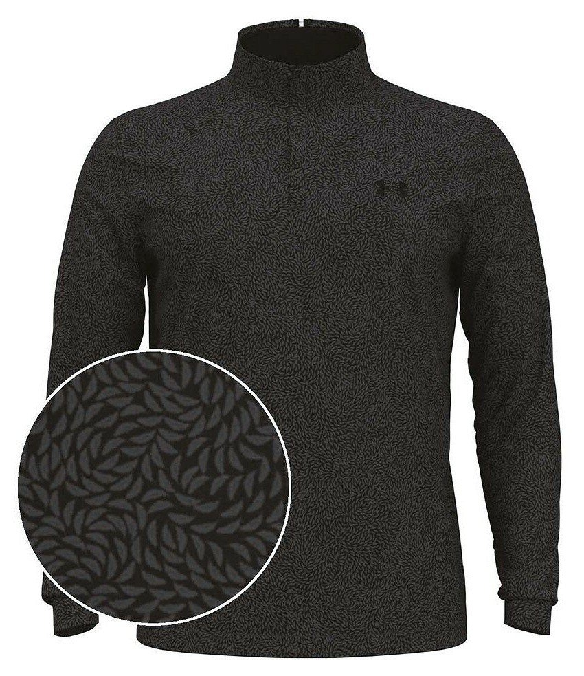 Under Armour Playoff Printed 1/4 Zip heren sweater, zwart/castlerock
