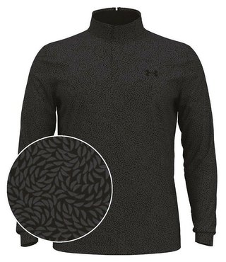 Under Armour Playoff Printed 1/4 Zip heren sweater, zwart/castlerock