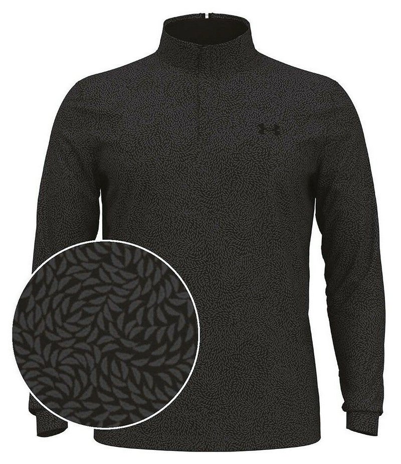 Under Armour Playoff Printed 1/4 Zip heren sweater, zwart/castlerock