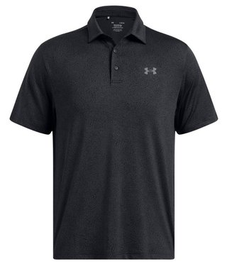 Under Armour Playoff 3.0 Printed heren polo, zwart/antraciet/castlerock