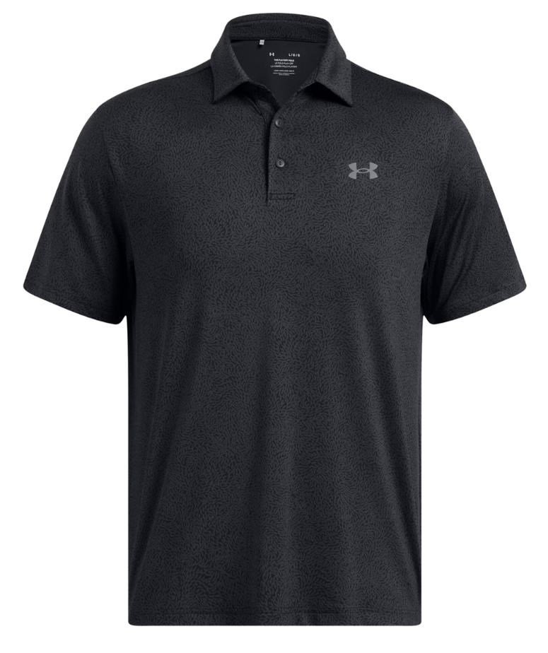 Under Armour Playoff 3.0 Printed heren polo, zwart/antraciet/castlerock