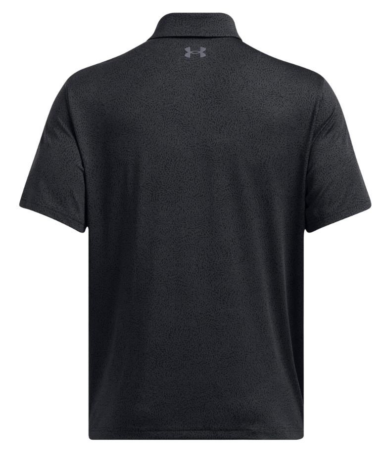 Under Armour Playoff 3.0 Printed heren polo, zwart/antraciet/castlerock