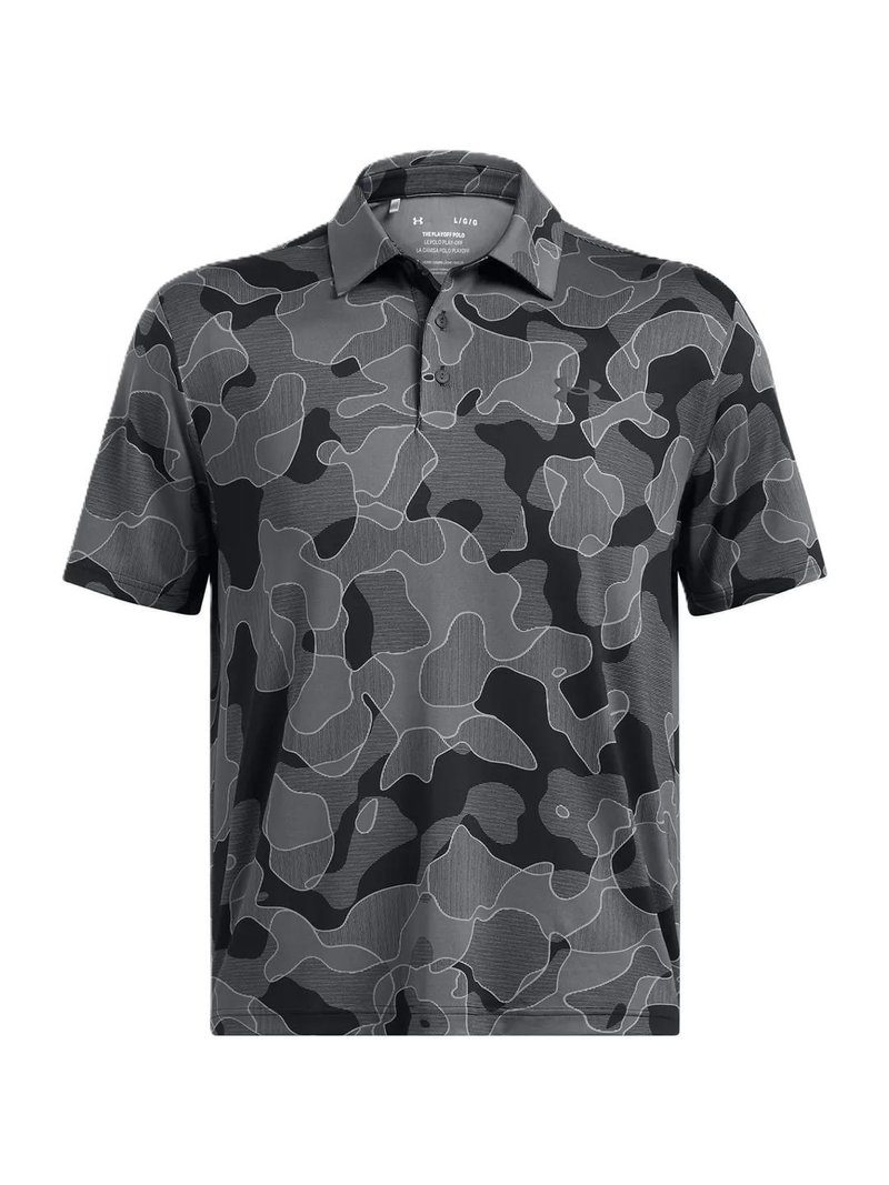 Under Armour Playoff 3.0 Printed heren polo, zwart